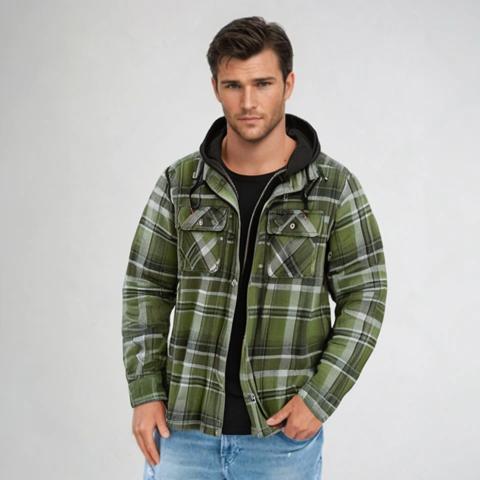 James | Cozy Hooded Flannel Shirt