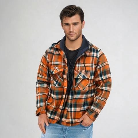 James | Cozy Hooded Flannel Shirt
