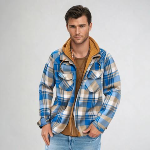 James | Cozy Hooded Flannel Shirt